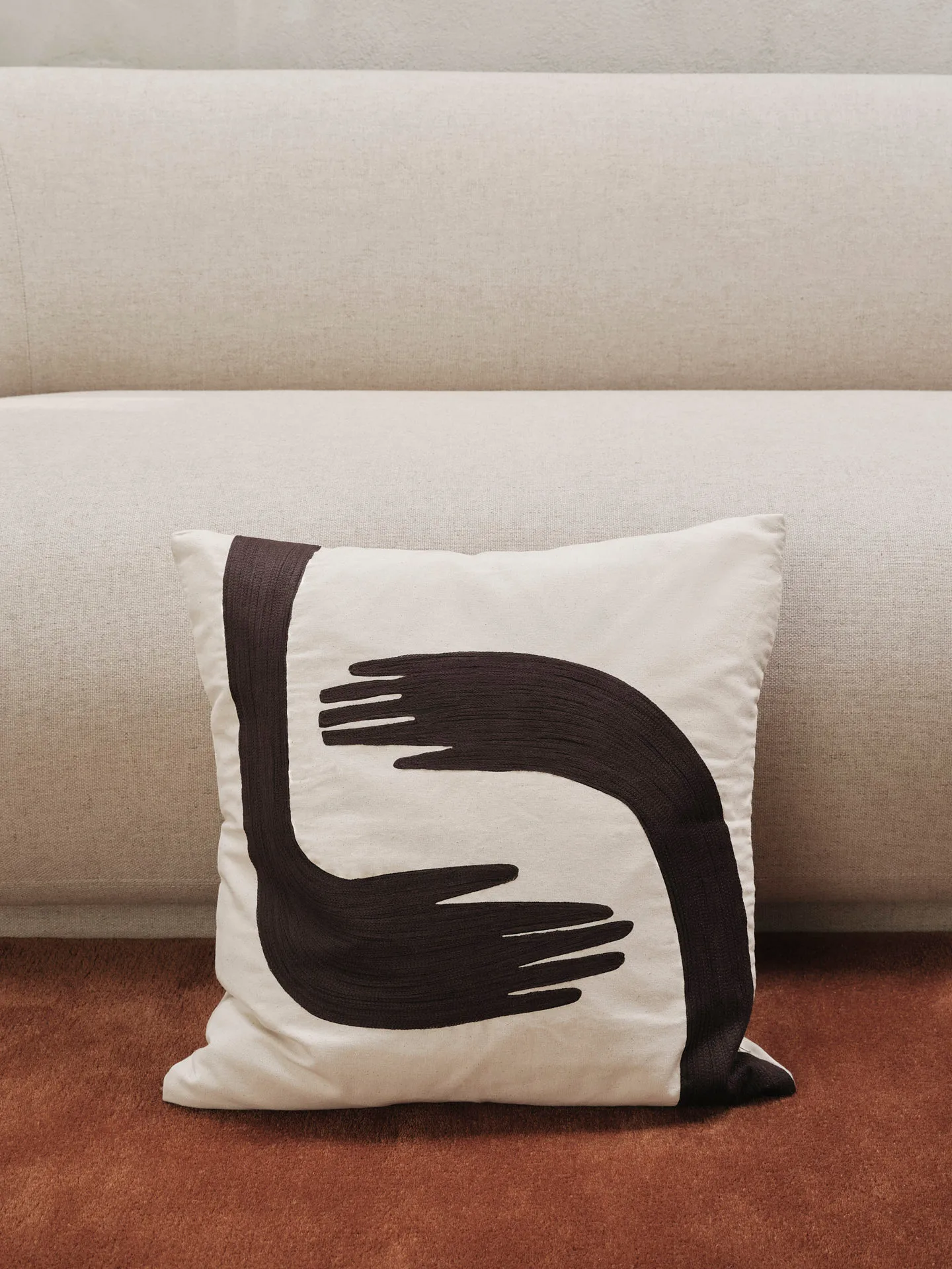 Pose μαξιλάρι 50x50 cm, Coffee-undyed Ferm Living