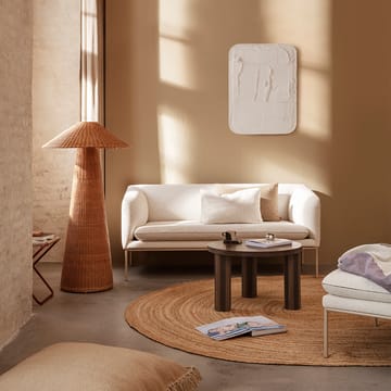 Post τραπέζι σαλονιού - Smoked oak, small, lines - Ferm Living