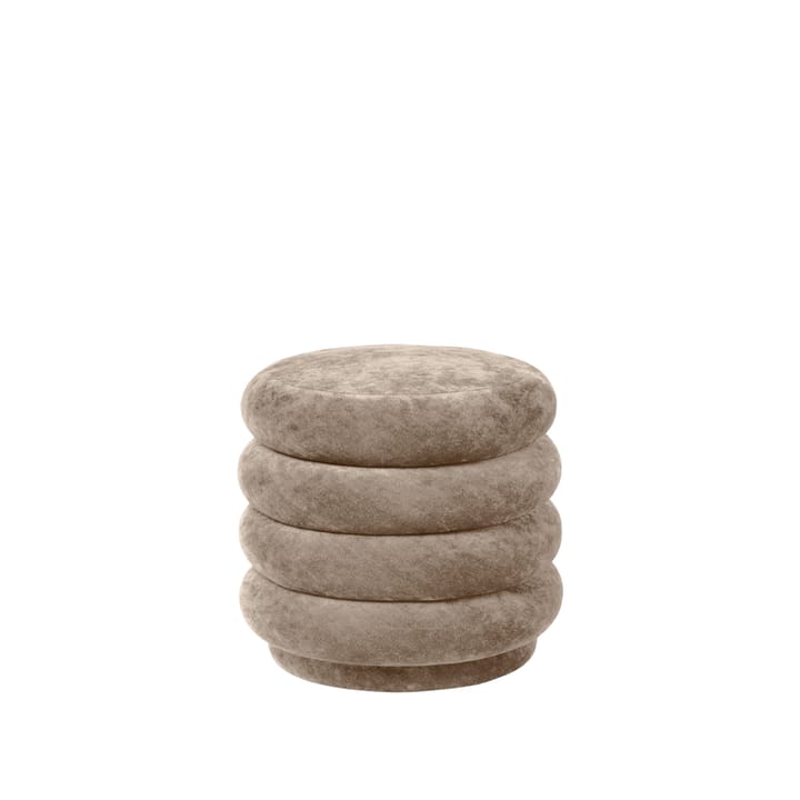 Pouf Round πουφ - Ύφασμα faded βελούδο 26 μπεζ - Ferm Living
