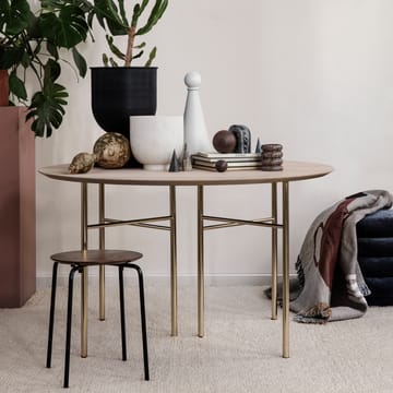 Pouf Round πουφ - Ύφασμα faded βελούδο 26 μπεζ - Ferm Living