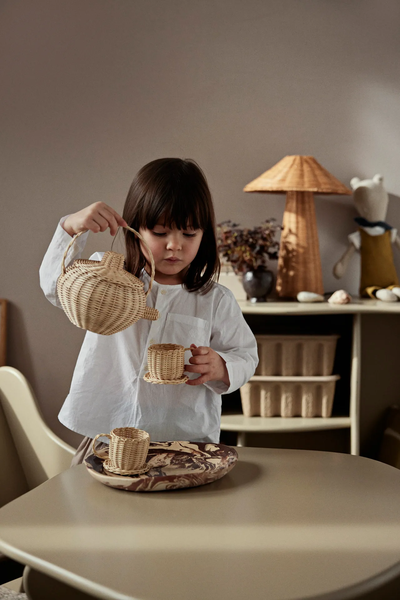 Σετ σερβίτσια Rattan 3 τεμαχίων, Natural Ferm Living