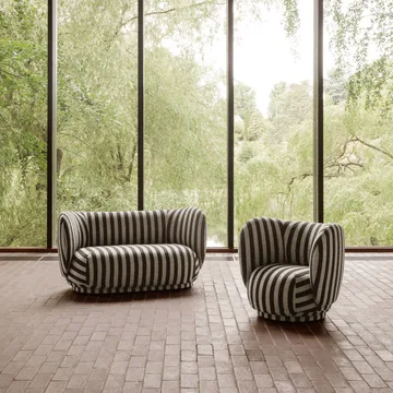 Rico καναπές 2 θέσεων - Louisiana sand black - Ferm Living