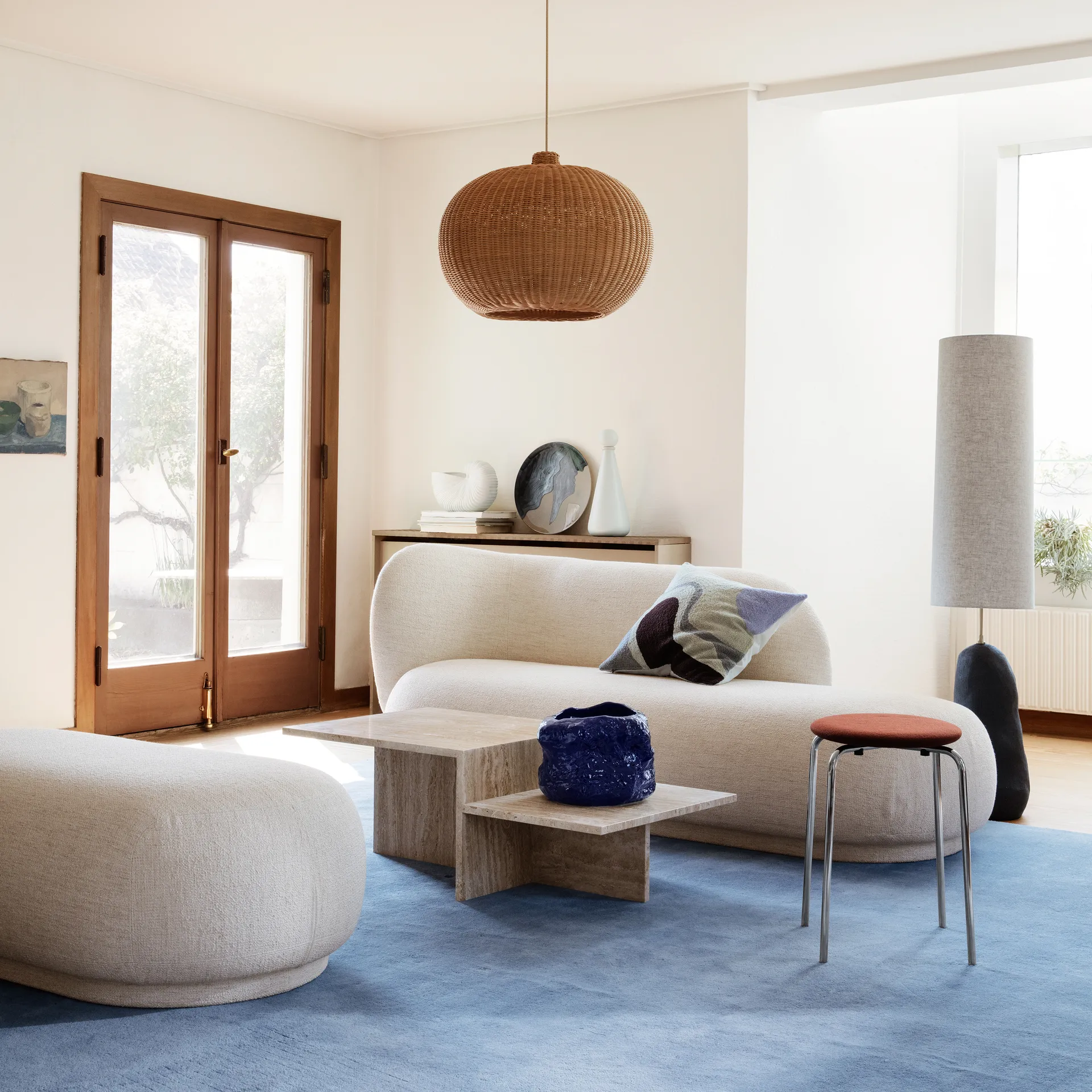 Rico καναπές bouclé 4-θέσιος, Bouclé offwhite Ferm Living