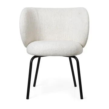Καρέκλα τραπεζαρίας Rico - bouclé - Off-white-black - Ferm Living