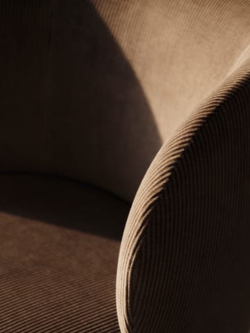 Rico καρέκλα τραπεζαρίας με ρόδες Devoré Velvet - Flint Grey - Ferm Living