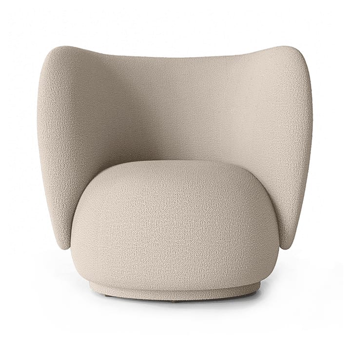 Rico lounge καρέκλα bouclé - Wool bouclé natural - Ferm Living