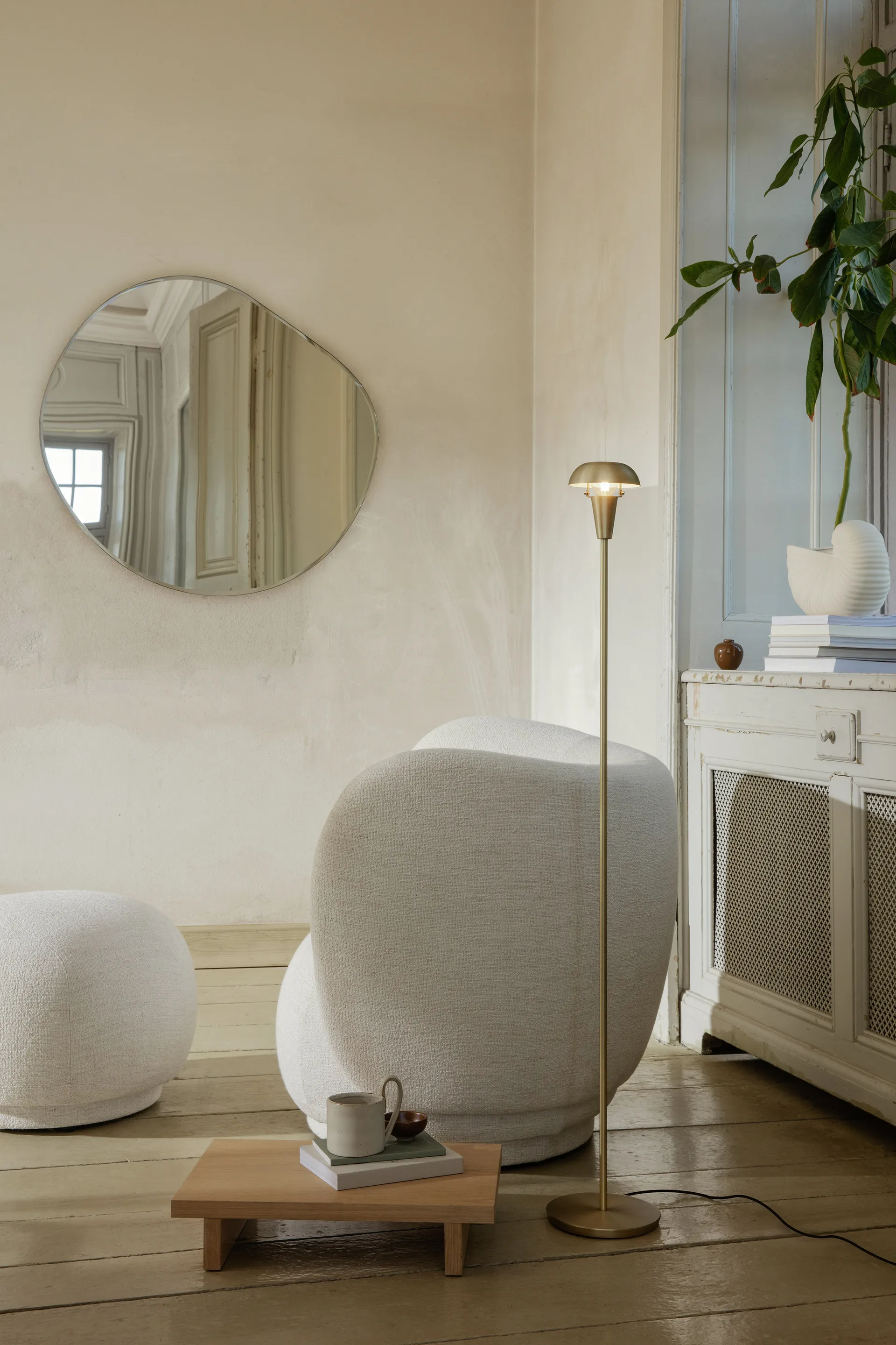 Rico lounge καρέκλα bouclé, Wool bouclé offwhite Ferm Living