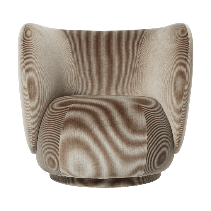Rico lounge chair πολυθρόνα - Devoré velvet-Flint grey - Ferm Living