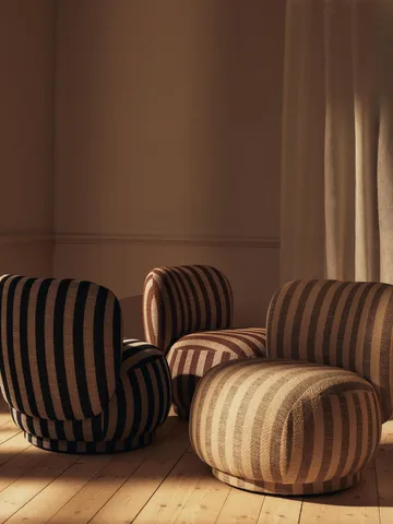 Rico lounge chair piccolo πολυθρόνα - Louisiana, Sand-chocolate - Ferm Living