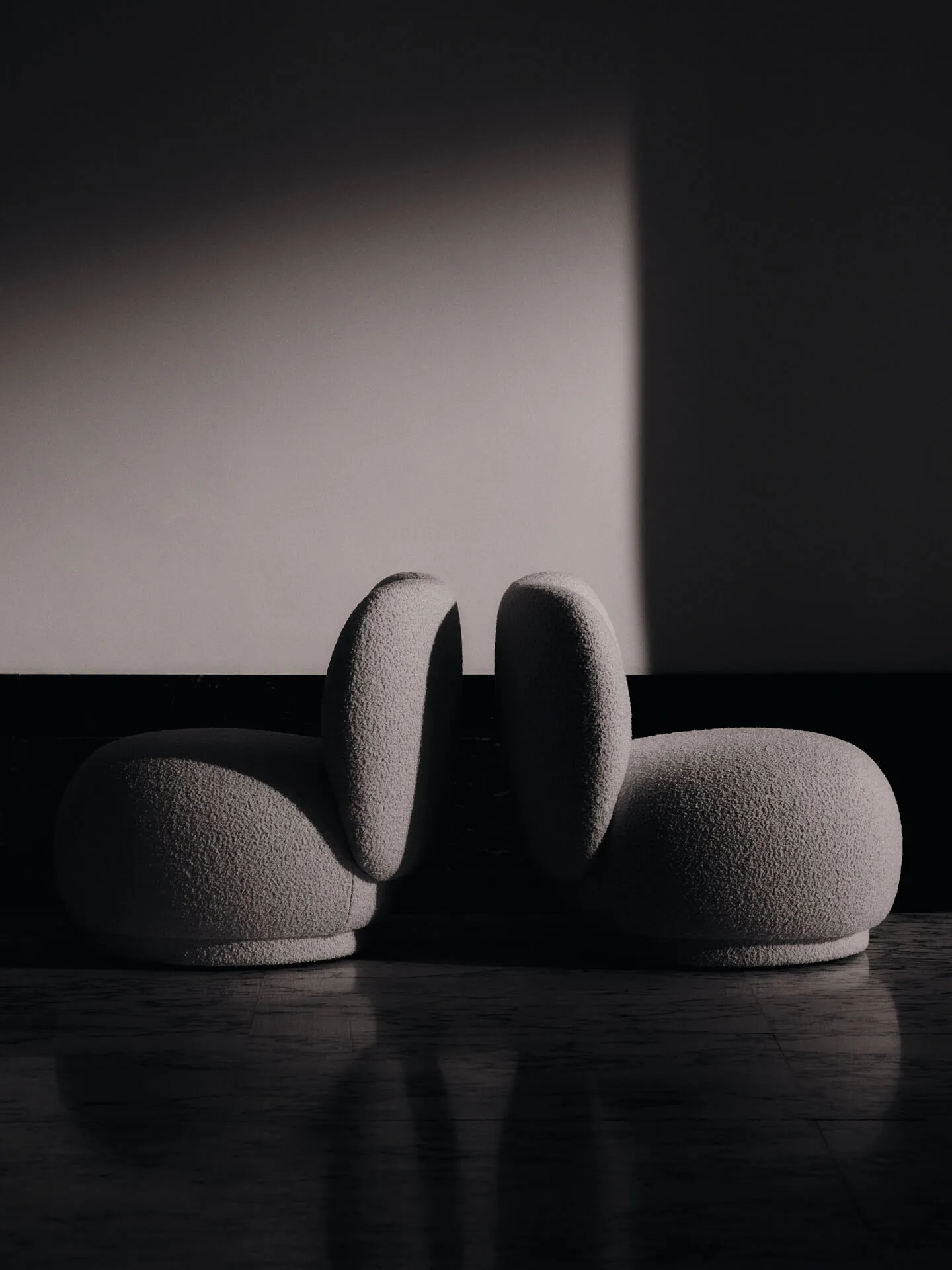 Rico lounge chair piccolo πολυθρόνα, Nordic Bouclé-Off-white Ferm Living