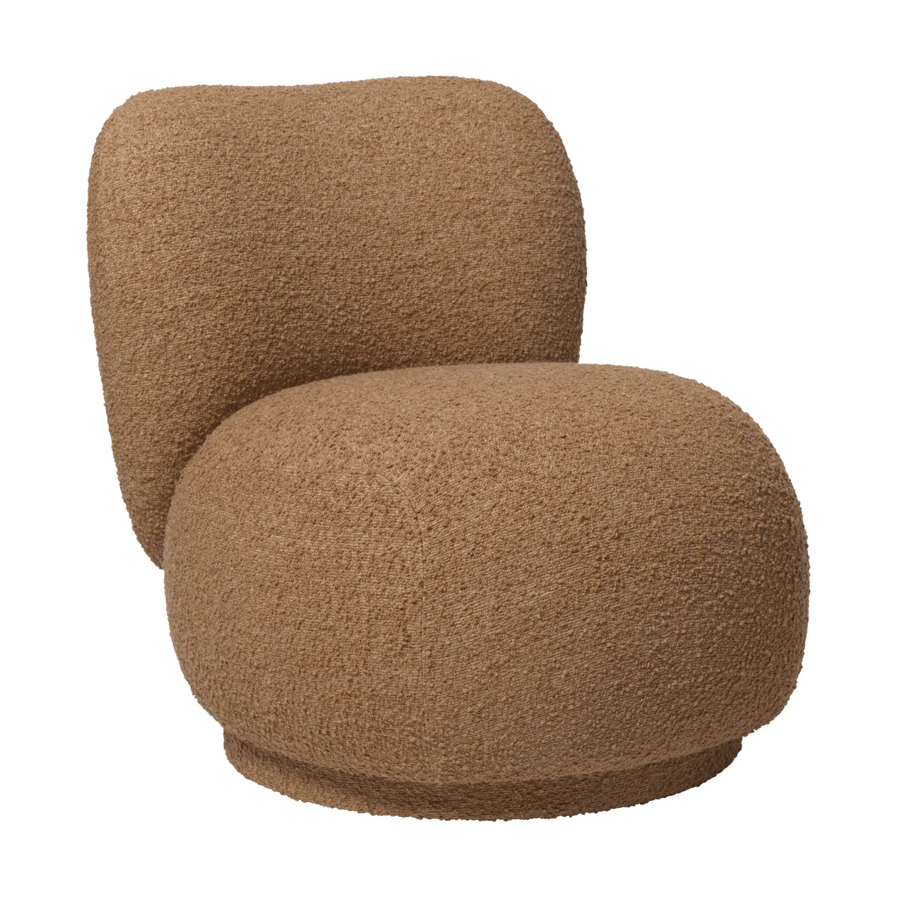 Rico lounge chair raw bouclé piccolo πολυθρόνα, Tan Ferm Living