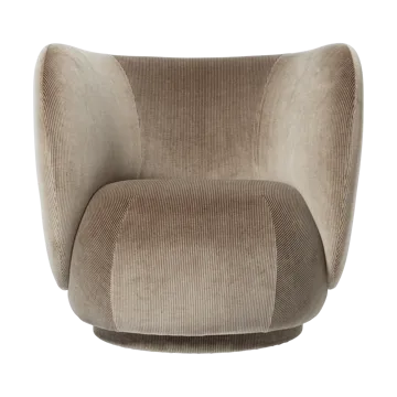 Rico πολυθρόνα lounge - Devoré velvet-Flint grey - Ferm Living