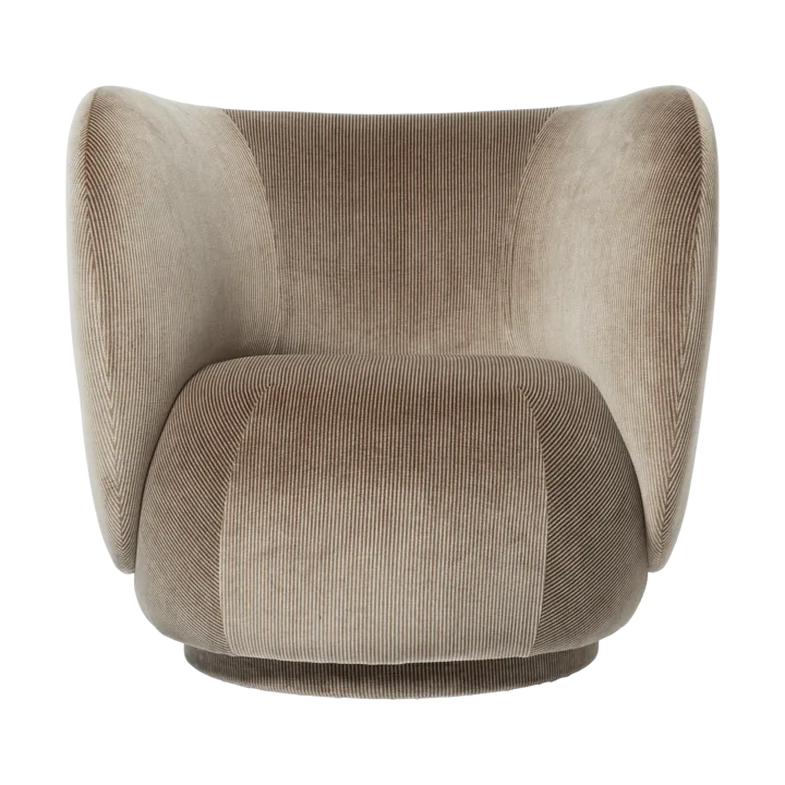 Rico πολυθρόνα lounge - Devoré velvet-Flint grey - Ferm Living
