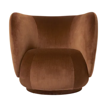 Rico πολυθρόνα lounge - Devoré velvet-Rust - Ferm Living