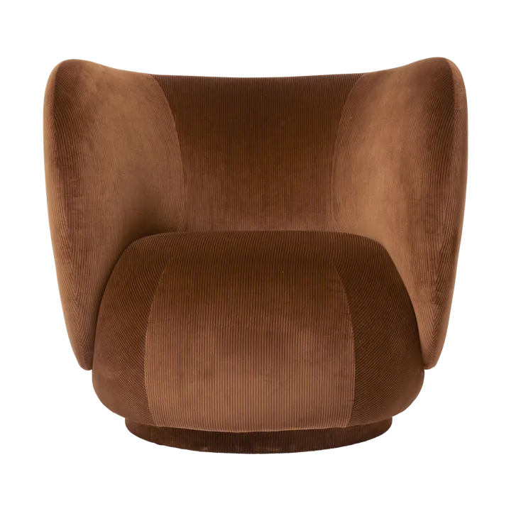Rico πολυθρόνα lounge - Devoré velvet-Rust - Ferm Living