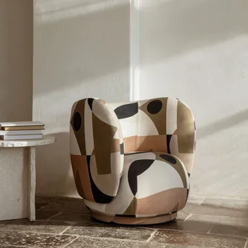 Rico πολυθρόνα lounge - offwhite, brushed - Ferm Living