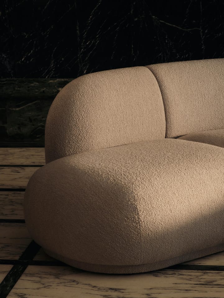 Rico open modular καναπές αριστερός, Soft bouclé-natural Ferm Living