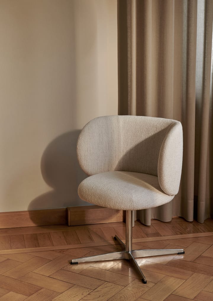 Rico swivel καρέκλα τραπεζαρίας - bouclé, Off-white Ferm Living