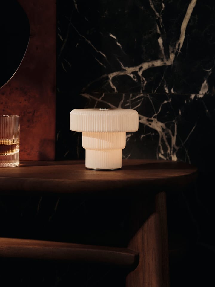 Ripple φορητό επιτραπέζιο φωτιστικό 10 cm, White Ferm Living