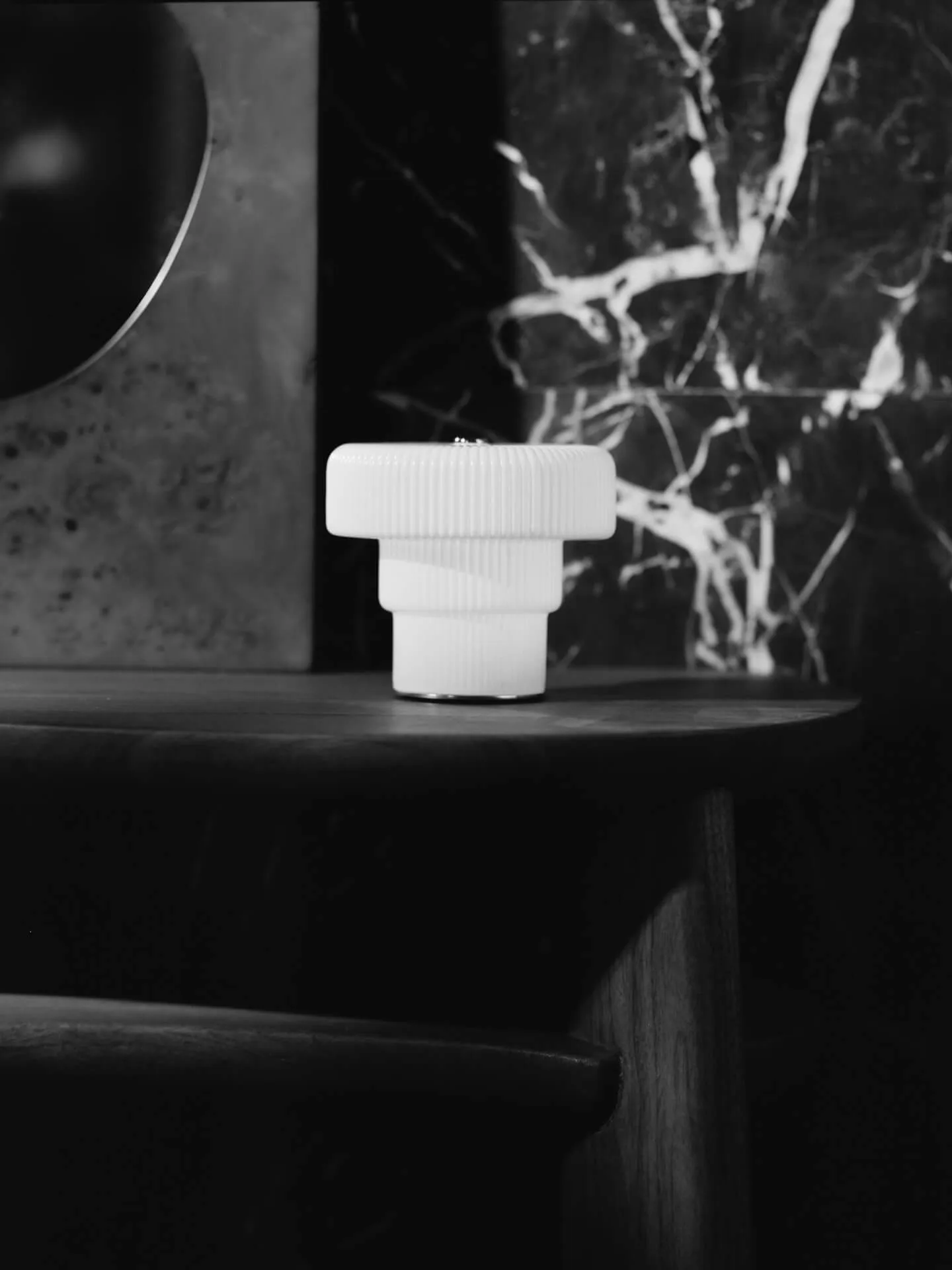 Ripple φορητό επιτραπέζιο φωτιστικό 10 cm, White Ferm Living