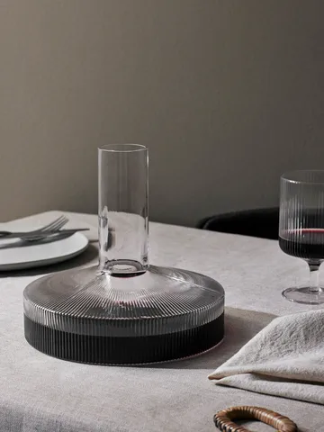 Ripple καράφα και ποτήρι 17 τεμάχια - Διαφανές - Ferm Living