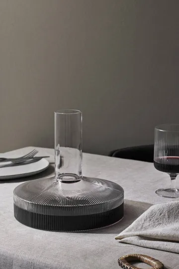 Ripple καράφα και ποτήρι 17 τεμάχια - Διαφανές - Ferm Living