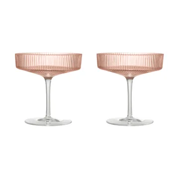 Ripple ποτήρια σαμπάνιας 2 τεμάχια - Blush - Ferm Living