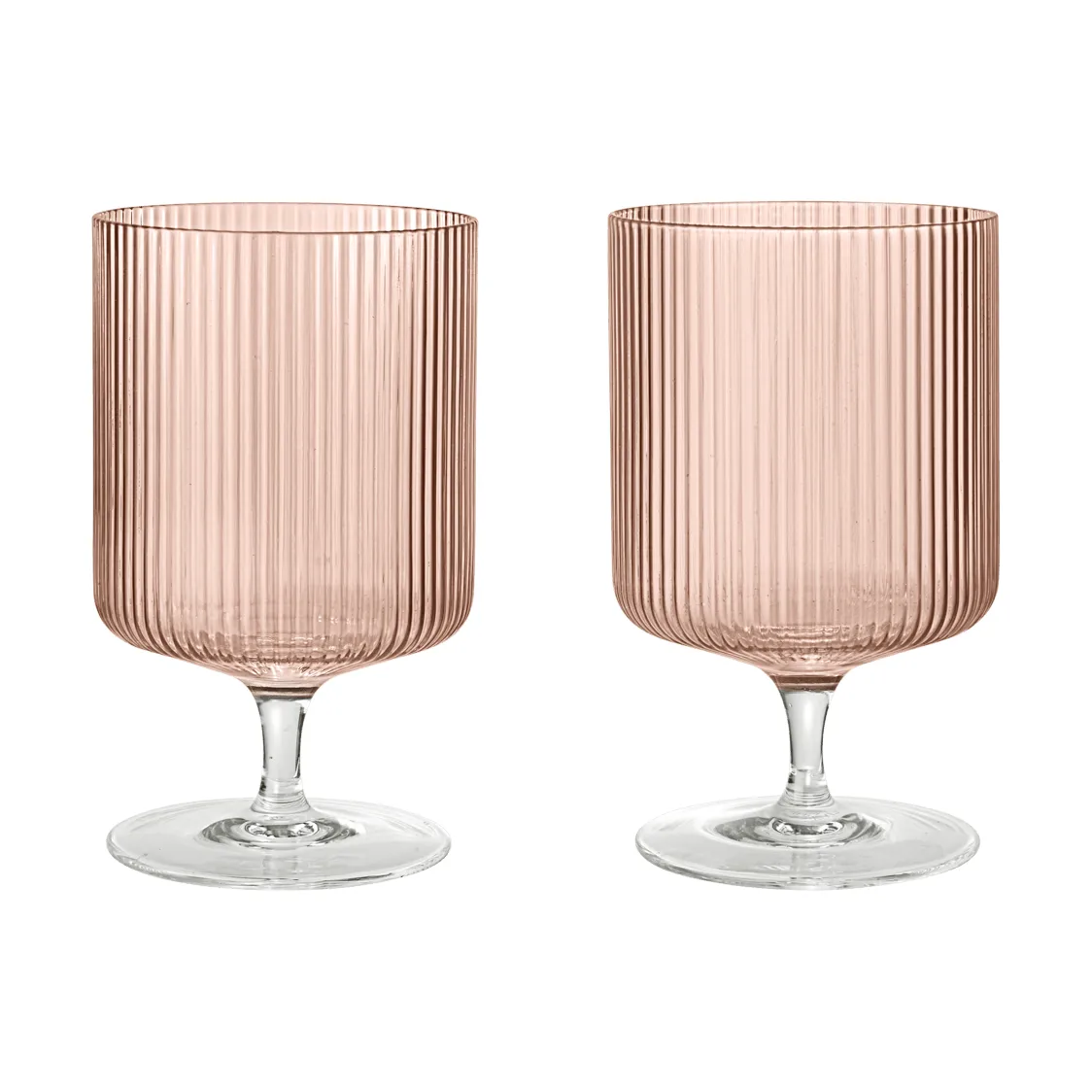 Ripple ποτήρια κρασιού 2 τεμάχια, Blush Ferm Living