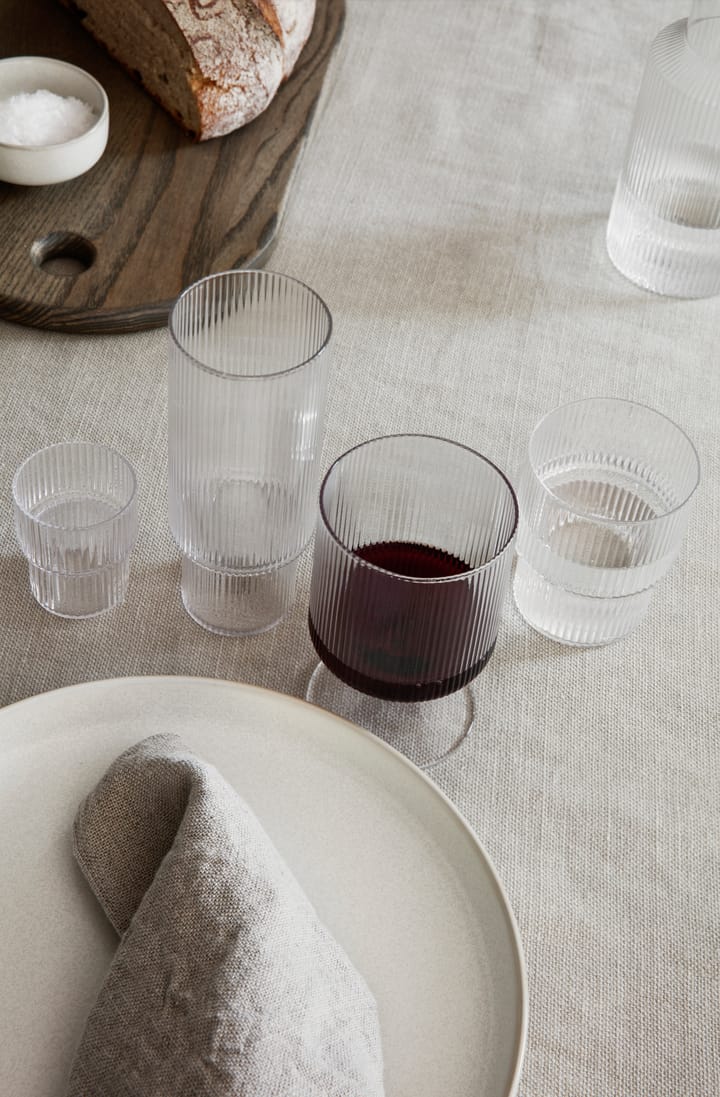 Ripple ποτήρι κρασιού συσκευασία 2 τεμαχίων - διαφανές - ferm LIVING