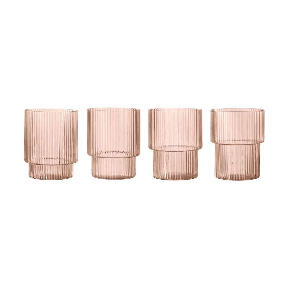 Ripple ποτήρια 4 τεμάχια, Blush Ferm Living