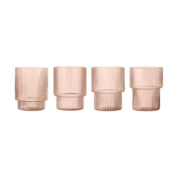 Ripple ποτήρια 4 τεμάχια - Blush - Ferm Living