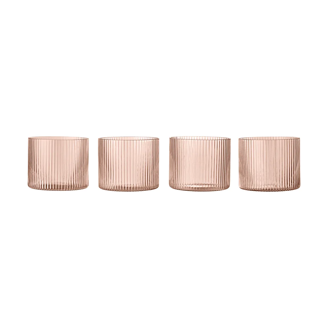 Ripple χαμηλά ποτήρια 4 τεμάχια, Blush Ferm Living
