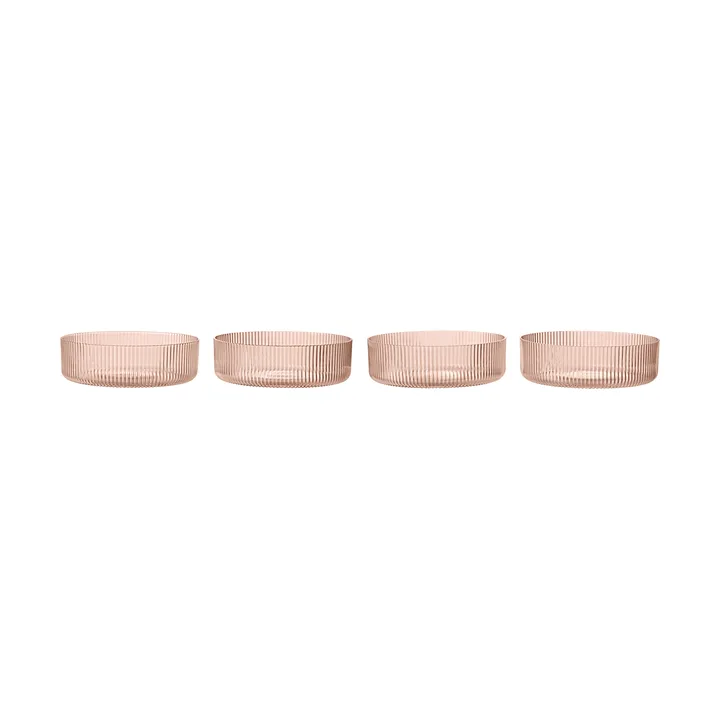 Ripple μπολ πρωινού 4 τεμάχια - Blush - Ferm Living