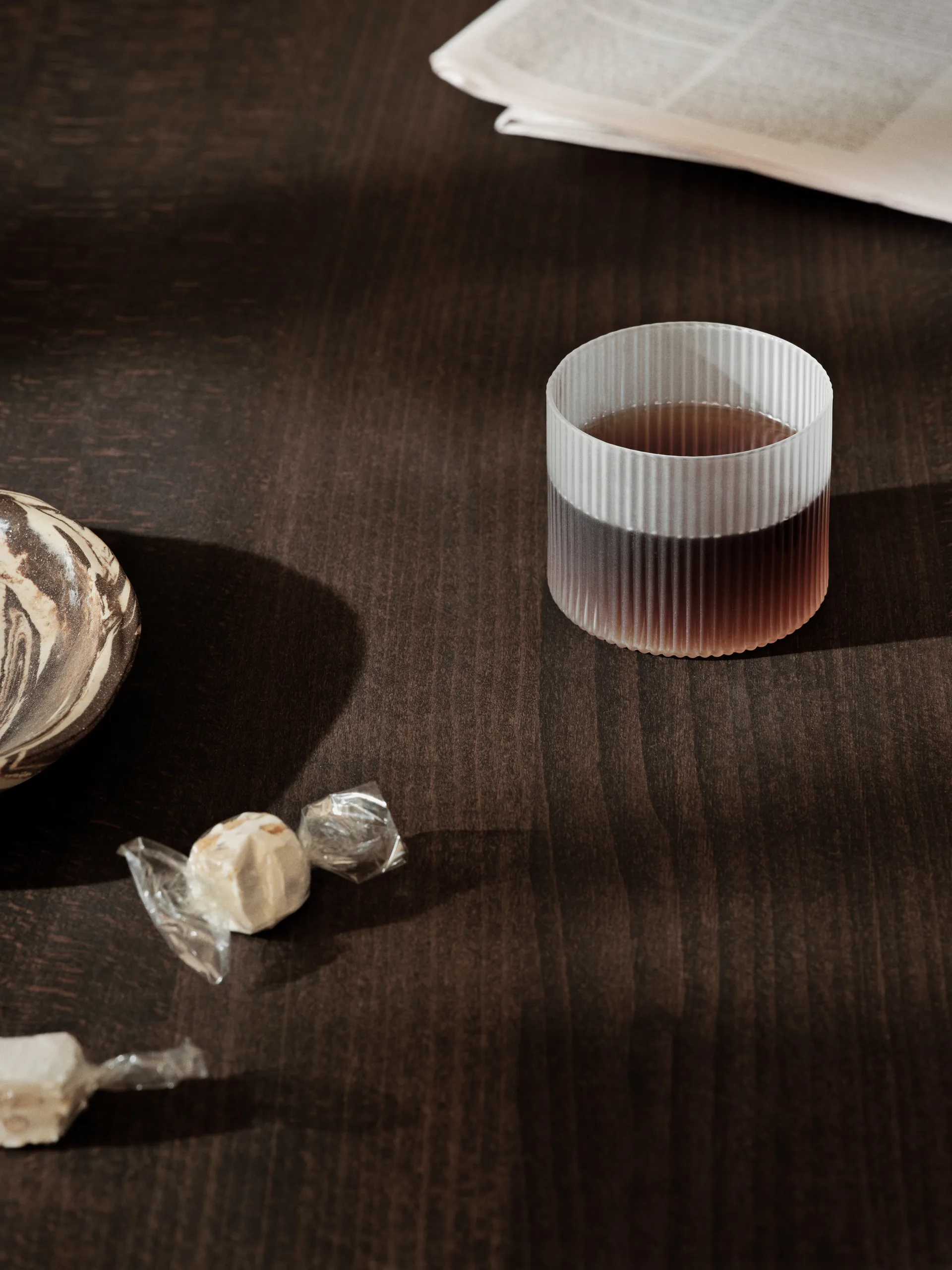 Ripple χαμηλό ποτήρι συσκευασία 4 τεμαχίων, Frosted Ferm Living