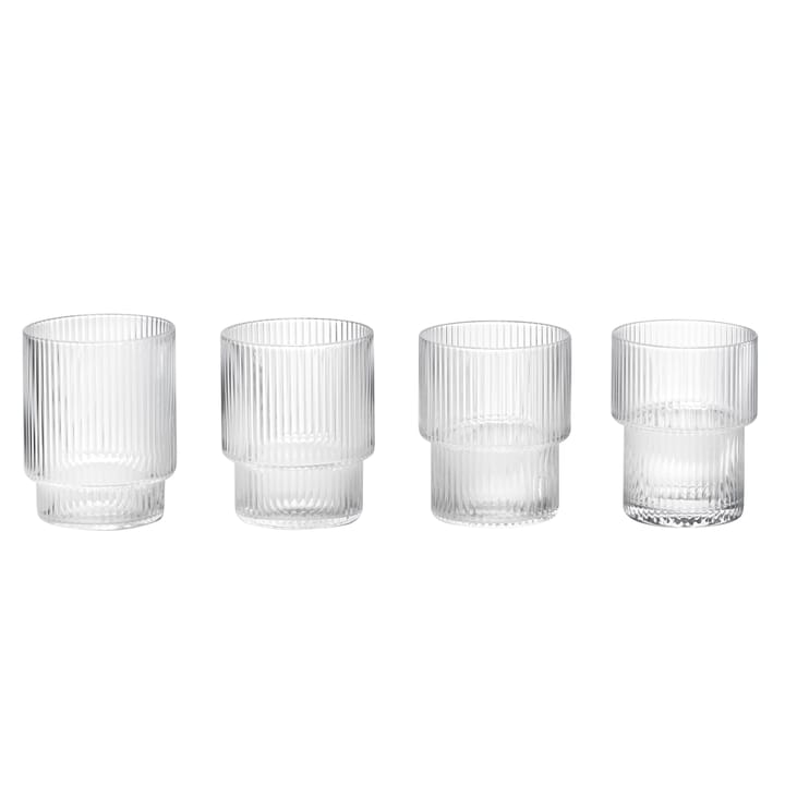 Ripple ποτήρι συσκευασία 4 τεμαχίων - διαφανές - Ferm LIVING