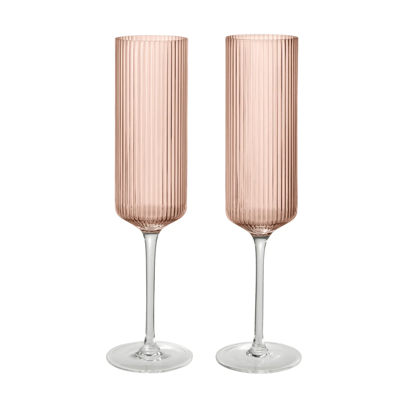 Ripple Champagne flutes ποτήρια σαμπάνιας 15 cl 2 τεμάχια, Blush Ferm Living