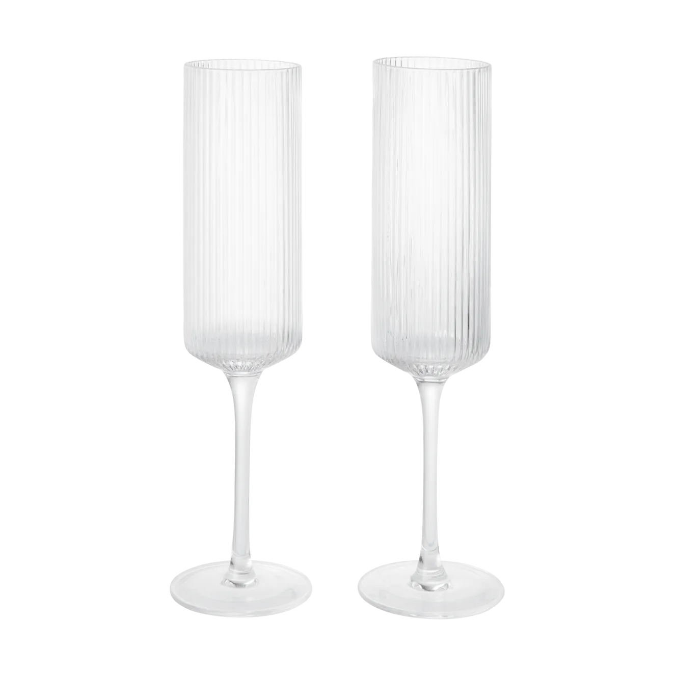 Ripple Champagne flutes ποτήρια σαμπάνιας 15 cl 2 τεμάχια, Clear Ferm Living