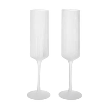 Ripple Champagne flutes ποτήρια σαμπάνιας 15 cl 2 τεμάχια - Frosted - Ferm Living