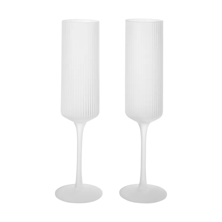 Ripple Champagne flutes ποτήρια σαμπάνιας 15 cl 2 τεμάχια - Frosted - Ferm Living