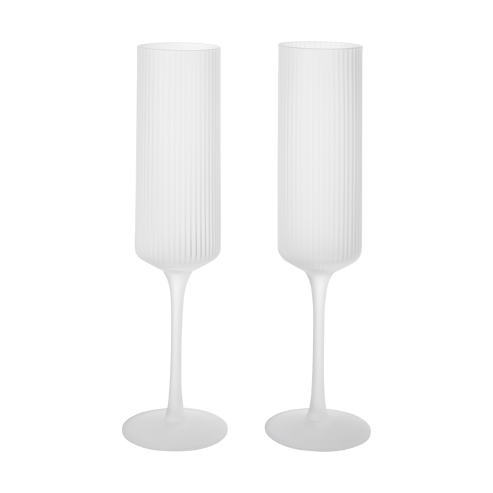 Ripple Champagne flutes ποτήρια σαμπάνιας 15 cl 2-pack - Frosted - Ferm Living