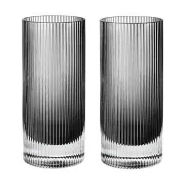 Ripple Highball ποτήρια 48 cl 2 τεμάχια - Smoked grey - Ferm Living