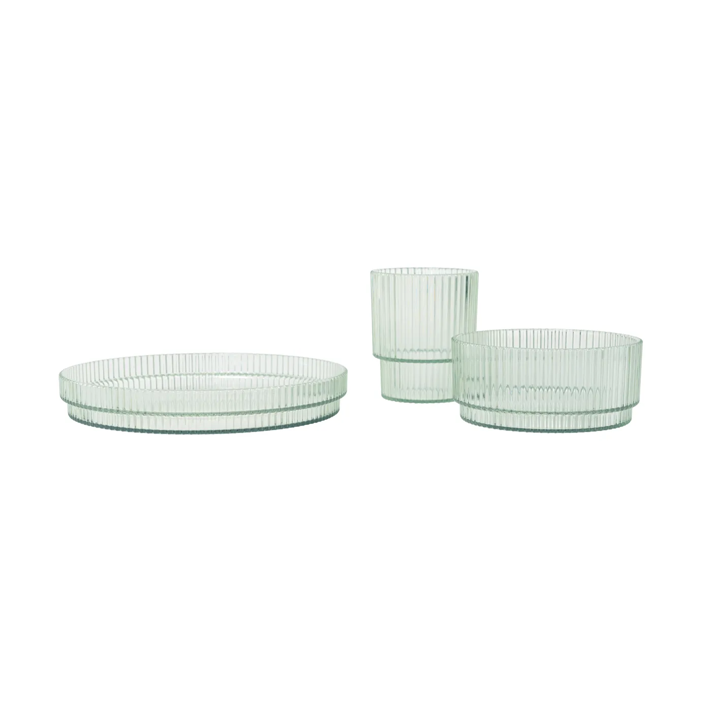 Ripple kids παιδικό σερβίτσιο, Tea green, 3 τεμάχια Ferm Living