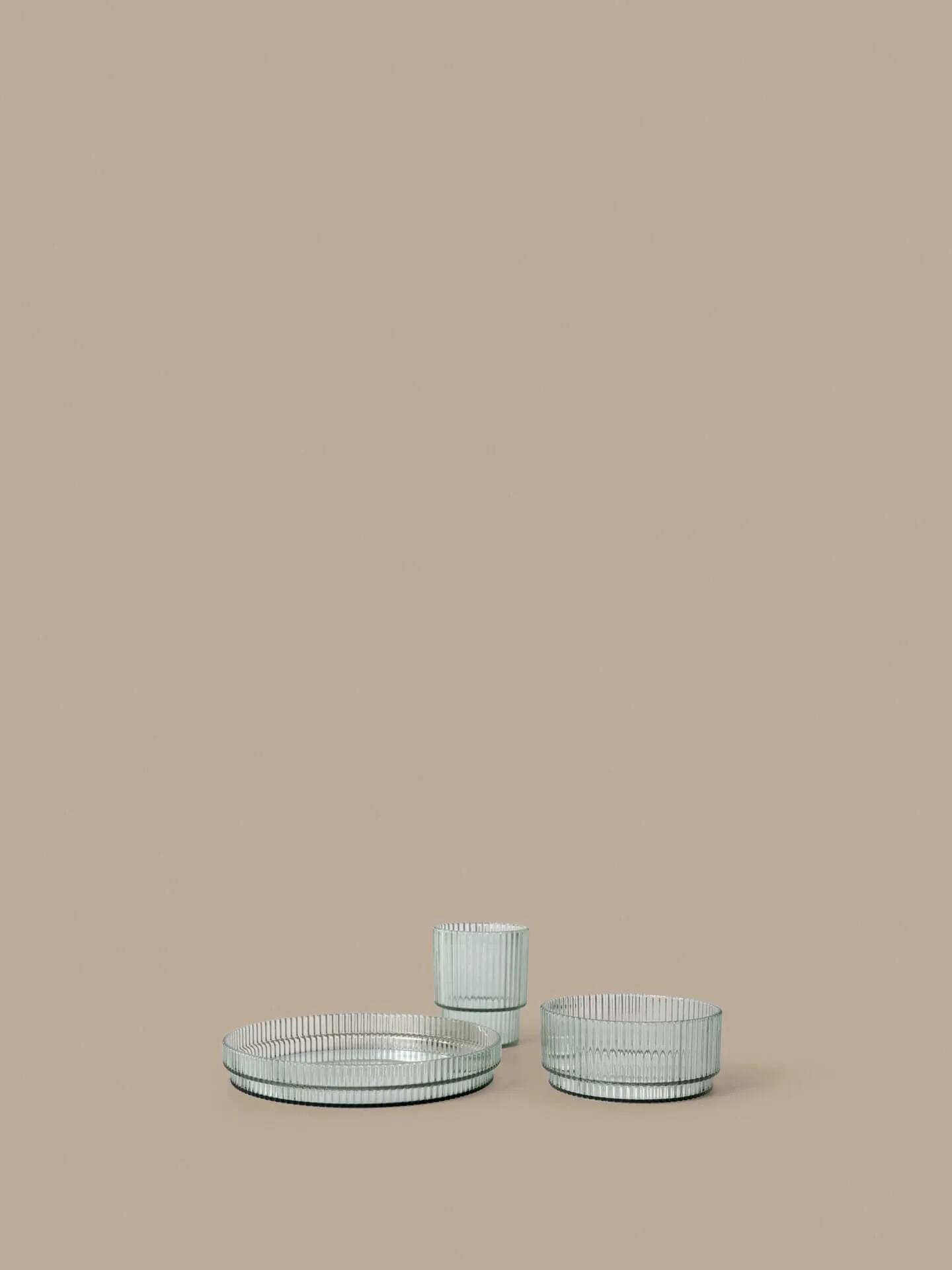 Ripple kids παιδικό σερβίτσιο, Tea green, 3 τεμάχια Ferm Living