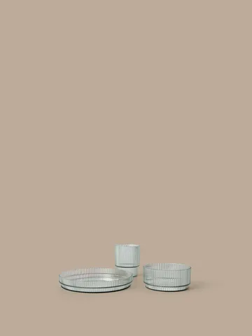 Ripple kids παιδικό σερβίτσιο - Tea green, 3 τεμάχια - Ferm Living