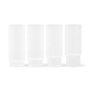 Ripple long drink ποτήρια 4 τεμάχια - Frosted - Ferm Living