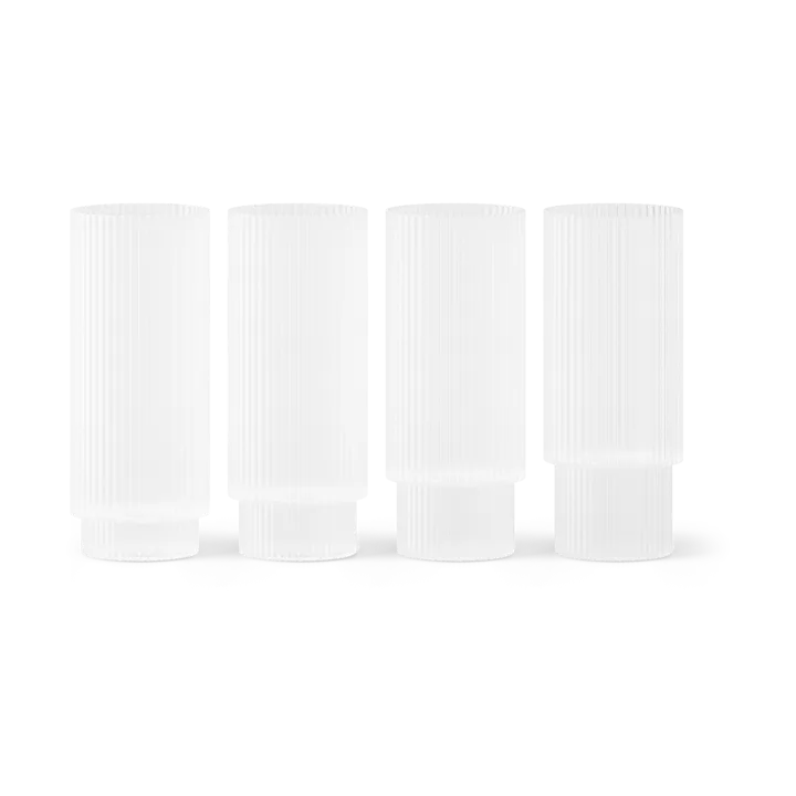 Ripple long drink ποτήρια 4 τεμάχια - Frosted - Ferm Living