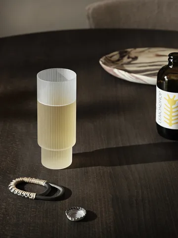 Ripple long drink ποτήρια 4 τεμάχια - Frosted - Ferm Living