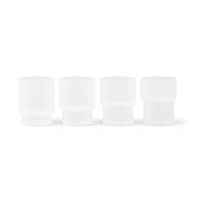 Ripple ποτήρι συσκευασία small 4 τεμαχίων - Frosted - Ferm Living