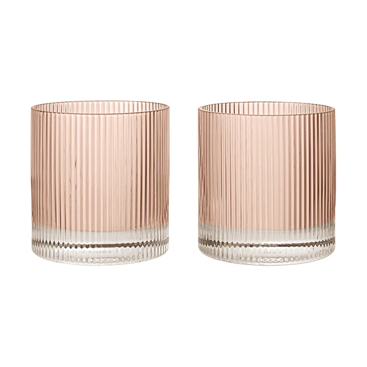 Ripple tumbler ποτήρια 25 cl 2 τεμάχια - Blush - Ferm Living