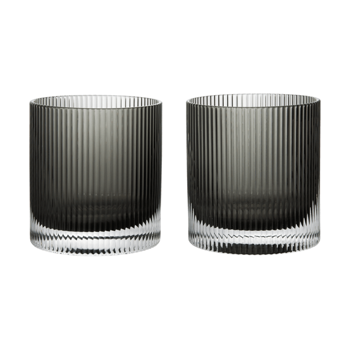 Ripple tumbler ποτήρι 25 cl σετ 2 τεμαχίων - Smoked Grey - Ferm Living